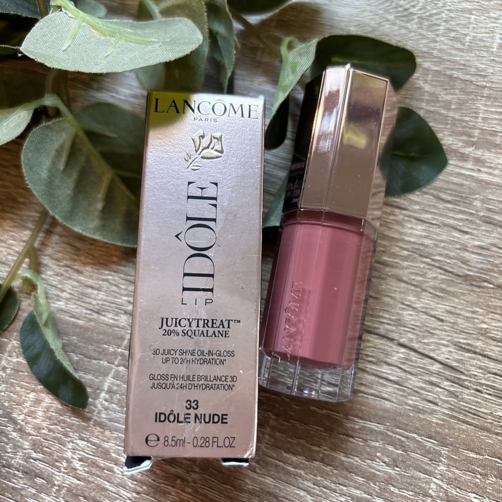 Lancome idole juicy treat oil in gloss new in box 33 Idole Nude Squalane